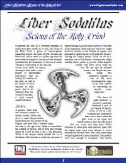 Role Playing Games - Liber Sodalitas: Scions of the Holy Triad