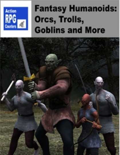 Role Playing Games - Action RPG Counters - Fantasy Humanoids: Orcs, Trolls, Goblins.