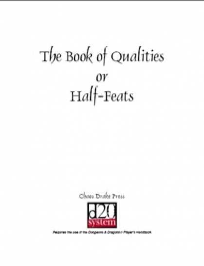 Role Playing Games - The Book of Qualities, or Half-Feats