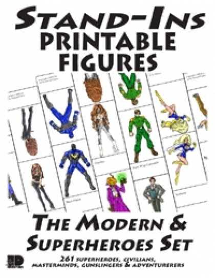 Role Playing Games - Stand-Ins Printable Figures - Modern & Superheroes Set #1