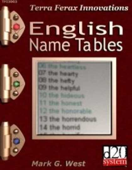 Role Playing Games - English Name Tables