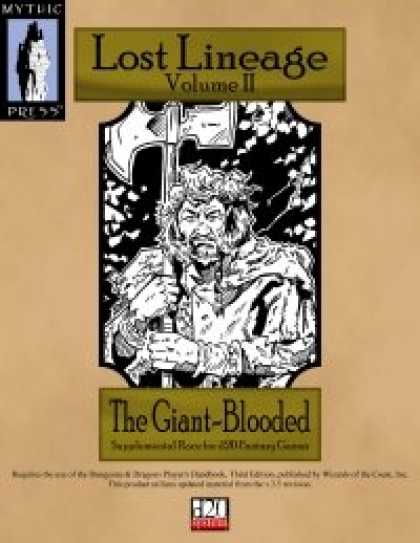 Role Playing Games - Lost Lineage Volume II - The Giant-Blooded