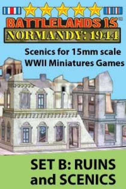 Role Playing Games - BattleLands 15mm Normandy: 1944 Set B-Ruins & Scenics