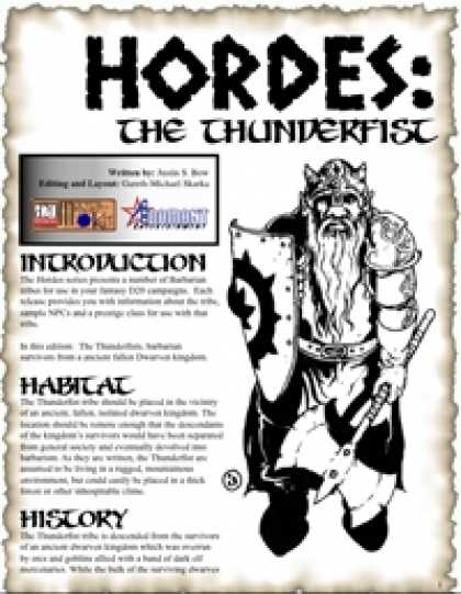 Role Playing Games - HORDES: The Thunderfist