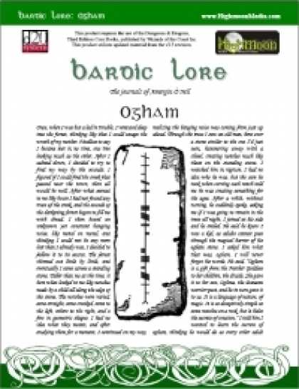 Role Playing Games - Bardic Lore: Ogham