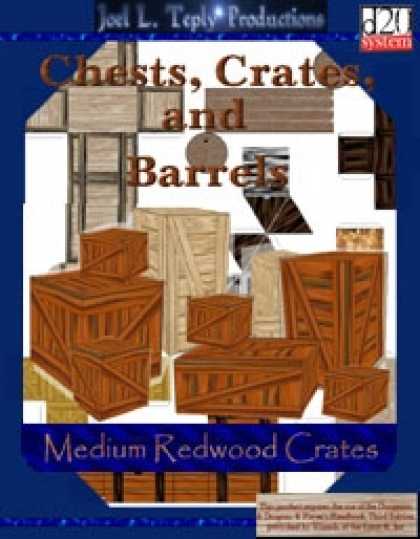 Role Playing Games - Chests, Crates, and Barrels Collection: Medium Redwood Crates