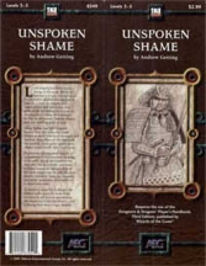 Role Playing Games - Unspoken Shame