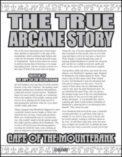 Role Playing Games - The True Arcane Story: Cape of the Mountebank