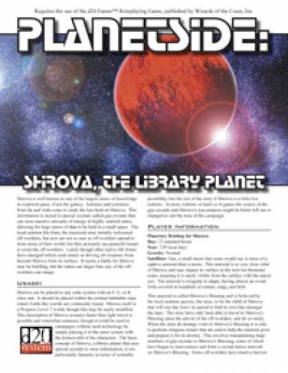 Role Playing Games - Planetside: Shirova, The Library Planet