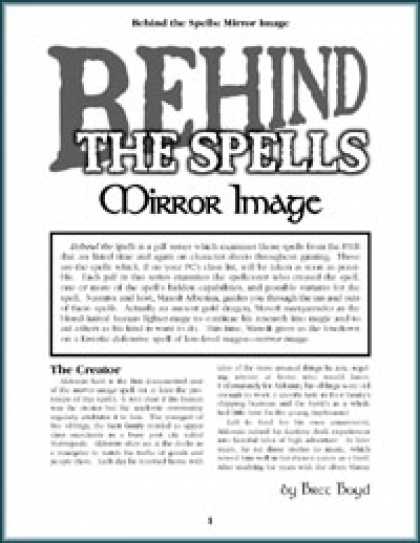 Role Playing Games - Behind the Spells: Mirror Image
