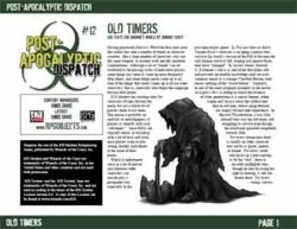 Role Playing Games - Post-Apocalyptic Dispatch (#12): Old Timers