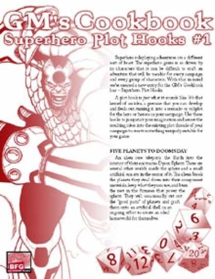 Role Playing Games - GM'S COOKBOOK: Superhero Plot Hooks #1