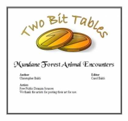 Role Playing Games - Two Bit Tables: Mundane Forest Animal Encounters