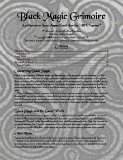 Role Playing Games - Black Magic Grimoire