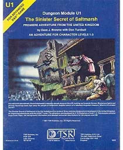 Role Playing Games - U1 - The Sinister Secret of Saltmarsh