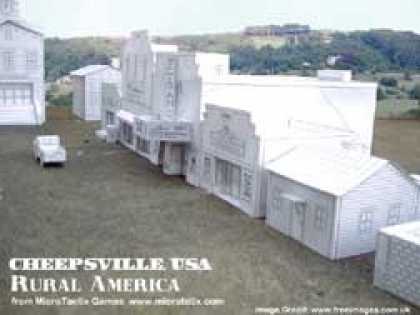 Role Playing Games - Cheepsville USA Rural America Residential cardstock buildings