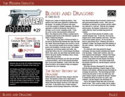 Role Playing Games - Modern Dispatch (#39): Blood and Dragons
