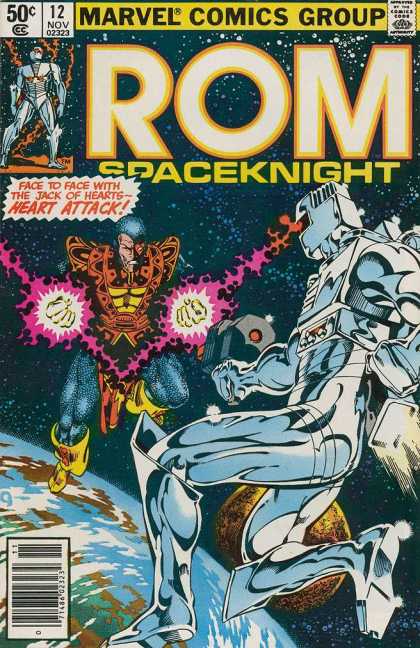ROM Spaceknight 12 - Approved By The Comics Code - Marvel Comics Group - Superhero - Space - Planet