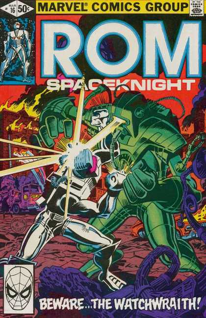 ROM Spaceknight 16 - Marvel - Battle - Robot - Costume - Fire