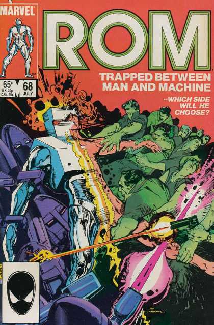 ROM Spaceknight 68 - Marvel - 68 - July - Green Men - Trapped Between Man And Machine