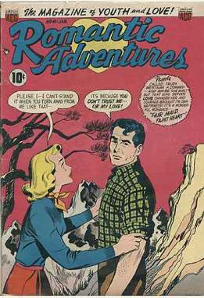 Romantic Adventures 41 - The Magazine Of Youth And Love - Woman - Man - Mountains - Conversation
