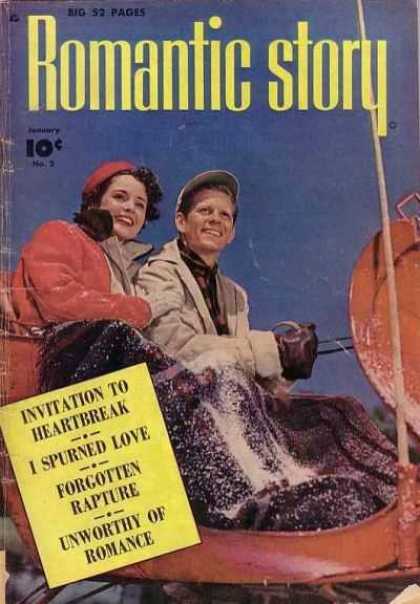 Romantic Story 2 - No 3 - Big 52 Pages - Happy Couple - Snow - Sliegh Ride
