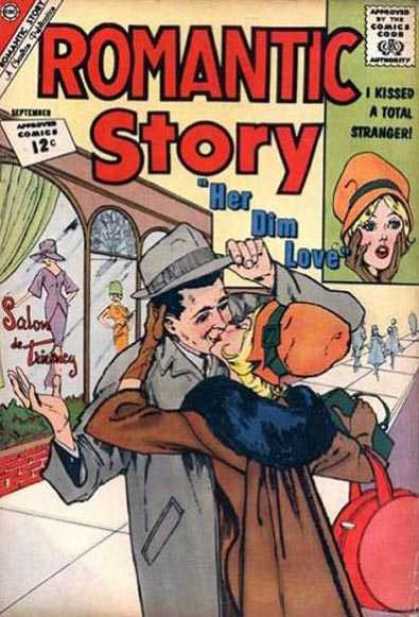 Romantic Story 63 - Her Dim Love - I Kissed A Stranger - Romance - 12 Cents Approved Comics - Comics With Romance