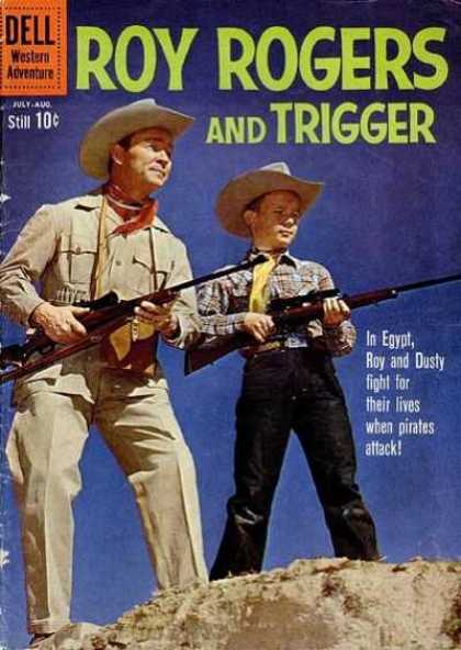 Roy Rogers Comics 138 - In Egypt Roy And Dusty Fight For Their Lives When Pirates Attack - Desert - Guns - Cowboy Hats - Western Adventures