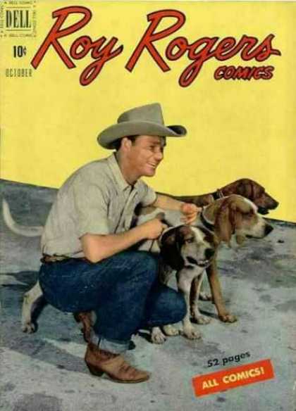Roy Rogers Comics 34 - Cowboy - Dogs - Cowboy Hat - Street - October