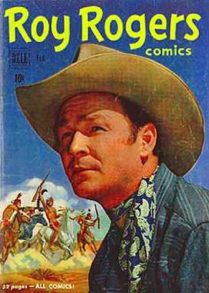 Roy Rogers Comics 38 - Dell - Scarf - Indians - Horses - Guns