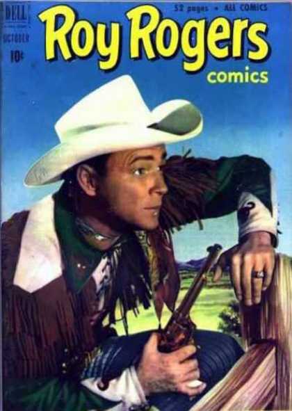 Roy Rogers Comics 46 - Cowboy - White Hat - Pistol - Fence - Plain