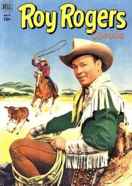Roy Rogers Comics 52 - Lasso - Roping - Calf - Horse - Cowboy Hat