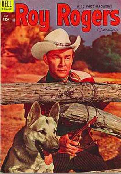 Roy Rogers Comics 79 - Cowboy Hat - Dog - Revolver - Holding A Gun - Behind A Fence