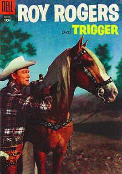 Roy Rogers Comics 92 - Horse - Hat - Trees - Forest - Outdoor