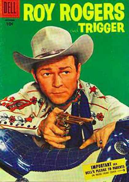 Roy Rogers Comics 93 - Gun - Cowboy - Hat - Scarf - Hands