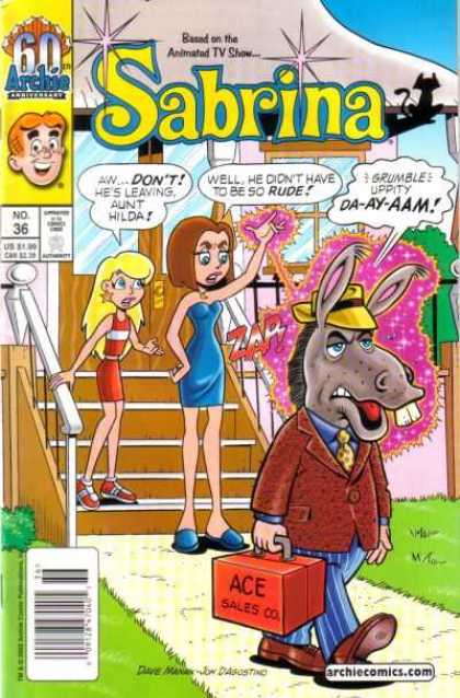 Sabrina 2 36 - Donkey - Aunt Hilda - Based On The Animated Tv Show - Teenaged Witch - Ace Sales Man