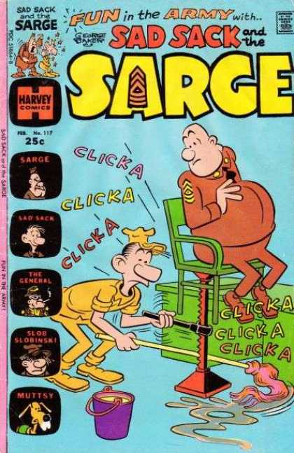 Sad Sack and the Sarge 117 - Harvey Comics - Sad Sack - Clicka Clicka - Muttsy - The General