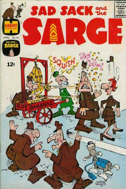 Sad Sack and the Sarge 61 - Bananas - Squishing Bananas To Make Them Hit People - Dog - Army - Food Cart