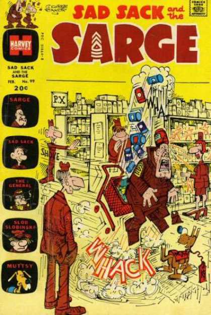 Sad Sack and the Sarge 99 - Harvey Comics - Approved By The Comics Code - Sarge - Shove - The General