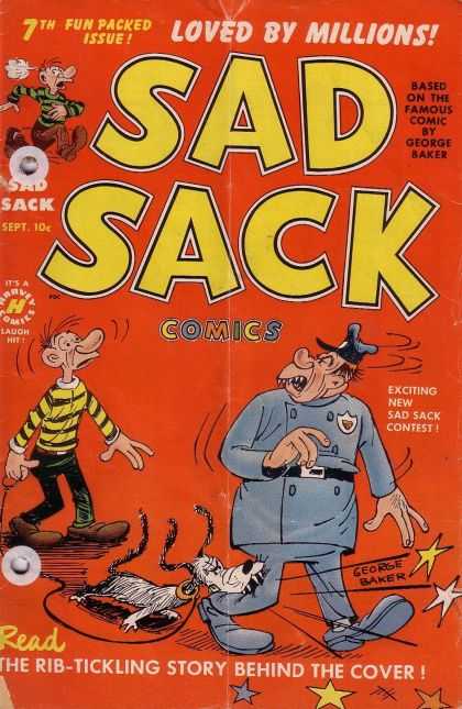 Sad Sack 7 - George Baker - Police Officer - Dog - Dog Leash - Dog Bitting