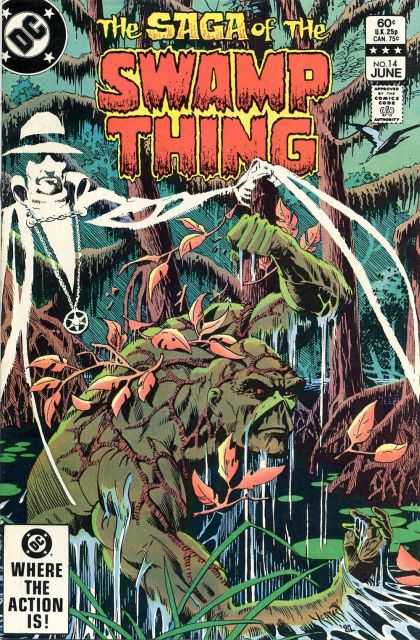 Saga of the Swamp Thing 14 - Dc - No14 June - Approved By The Comics Code - Where The Action Is - Uk 25p - Thomas Yeates