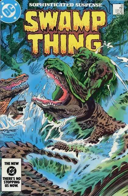 Saga of the Swamp Thing 32 - Dc - Alligator - Sophisticated Suspense - Animals - Wrestling - John Totleben