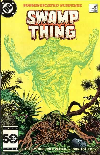 Saga of the Swamp Thing 37 - Monster - Swamp - Jungle - Canister - Alan Moore - John Totleben