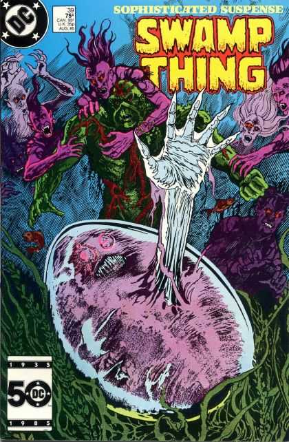Saga of the Swamp Thing 39 - Sophisticated Suspense - 39 - Alien Egg - Purple Men - Green Monster