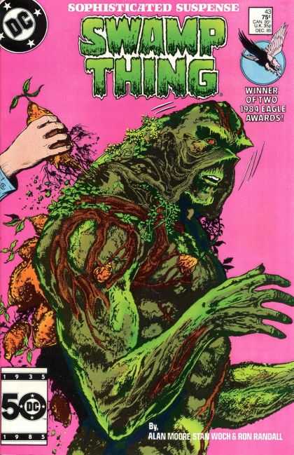Saga of the Swamp Thing 43 - Plants - Roots - Green Body - Human Hand - Fingernails - John Totleben