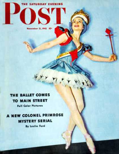 Saturday Evening Post - 1942-11-21: Ballet Comes to Main Street (Constance Bannister)