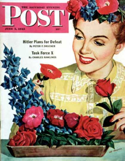 Saturday Evening Post - 1943-06-05: Arranging Flowers (Al Moore)