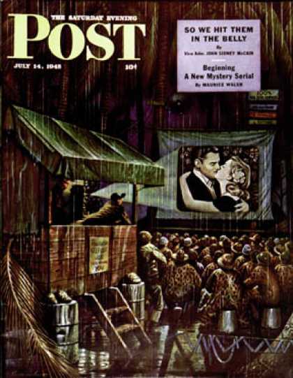 Saturday Evening Post - 1945-07-14: Army Entertainment (Stevan Dohanos)