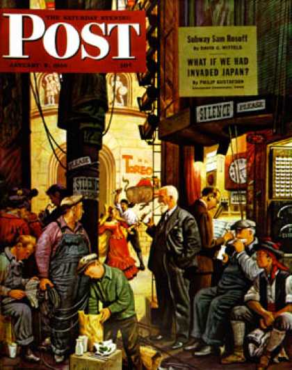 Saturday Evening Post - 1946-01-05: Backstage at the Met (Stevan Dohanos)