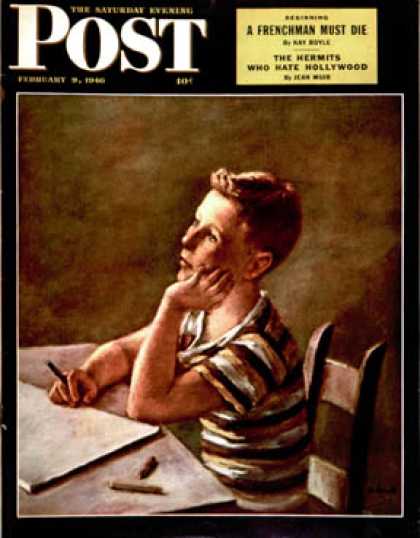 Saturday Evening Post - 1946-02-09: Future Author (Alexander Brook)